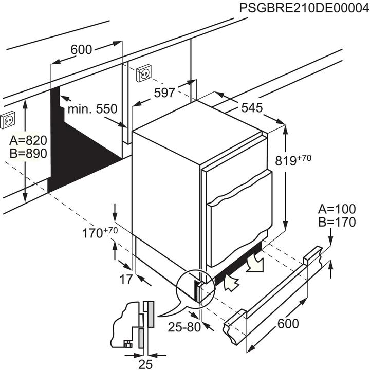 Image du produit AEG Koelkast Inbouw Osk6i82ef (134 l)
