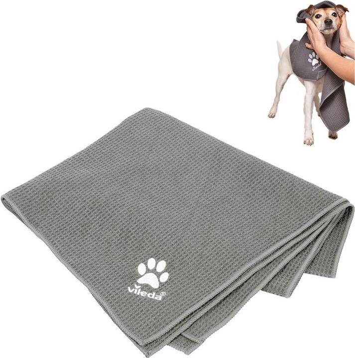 Produktbild Vileda Pet Pro Microfaser-Handtuch M (grau, Gr??e M, 45 x 70cm) (Katze, Hund)