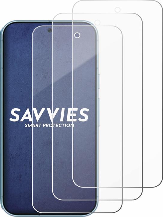 Productafbeelding Savvies 9H gepantserde glazen screenprotector Helder transparant glas (3 Stuk, Google Pixel 9 Pro Fold)