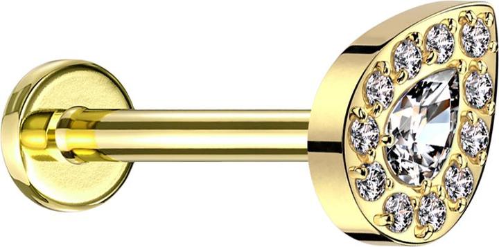 Immagine prodotto Star Piercing Asta micro labret in argento con filettatura interna da 0,8 mm (senza ottone, Titanio)