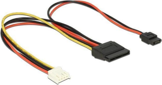 Image du produit Delock Alimentation électrique interne, 4 pôles (R) à puissance SATA, puissance SATA Slimline (R) (24 cm, PWM à 4 broches, SATA)