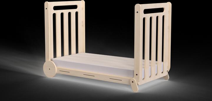 Actual product image MamaToyz Evolutionary cradle with MyCrib changing table