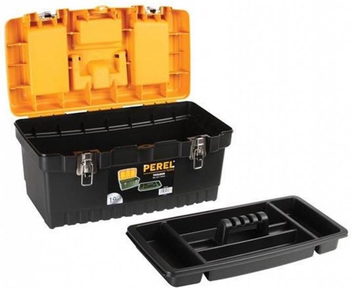 Actual product image Perel Tool box with metal locks (19 pieces)