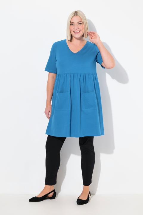 Immagine prodotto Ulla Popken Maglia dal taglio lungo e svasato con cucitura impero, scollo a V e mezze maniche (54)