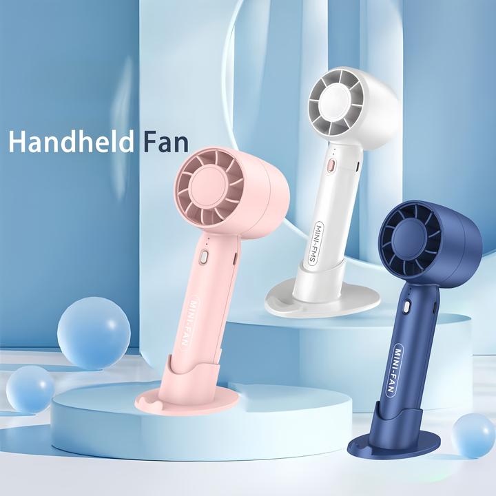 Actual product image PhoneLook Mini USB Ventilator tragbar wiederaufladbar 3 Geschwindigkeiten mit Ständer