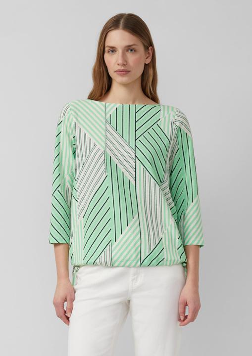 Immagine prodotto s.Oliver T-Shirt Strukturierte Bluse mit U-Boot-Ausschnitt (36)