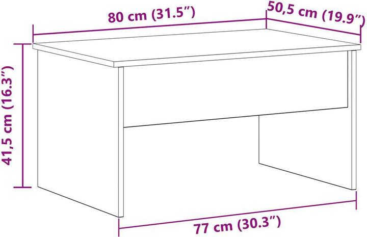 Image du produit vidaXL Moderner Couchtisch (80 x 50.50 x 41.50 cm)