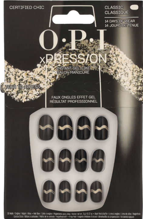 OPI Xpress/On Nail Art (Schwarz, goldfarben, Farblack)