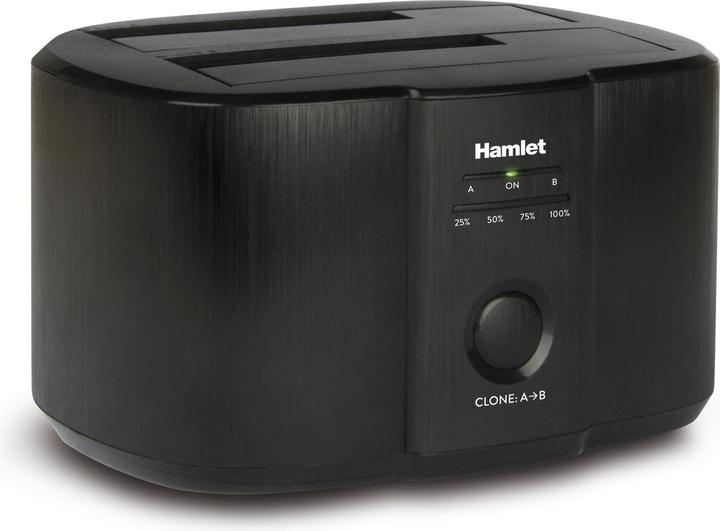 Immagine prodotto Hamlet USB 3.0 Docking Station per hard disk sata da 2,5" o 3,5" usb 3.0 (USB-A, 2 porte)