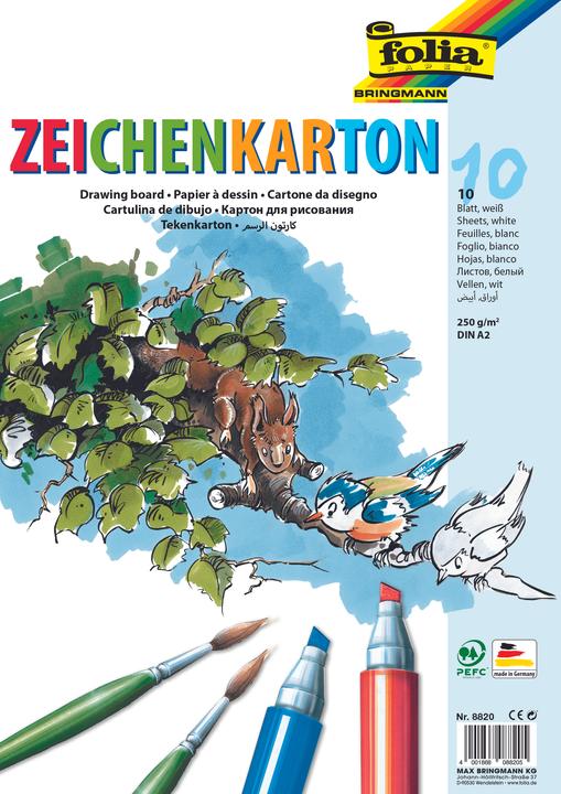 Folia Zeichenkarton 250g/m², DIN A2 (250 g/m²)