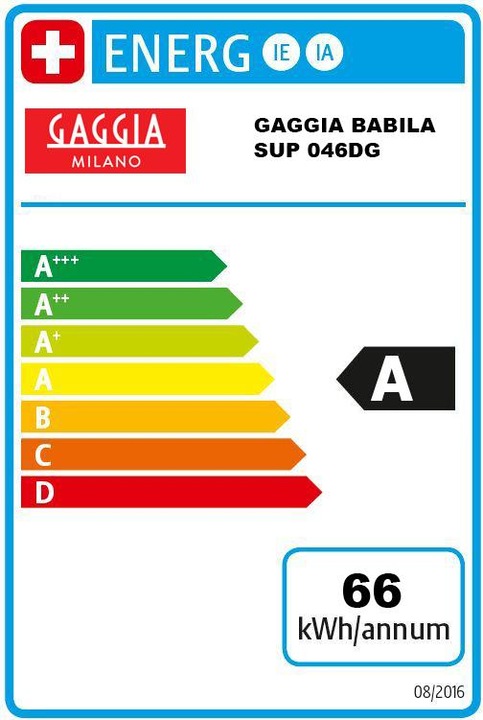 Etichetta energetica Gaggia Accademia