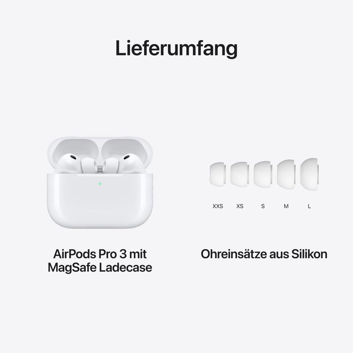 Produktbild Apple AirPods Pro 3.Gen mit MagSafe (ANC, 8 h, Kabellos)