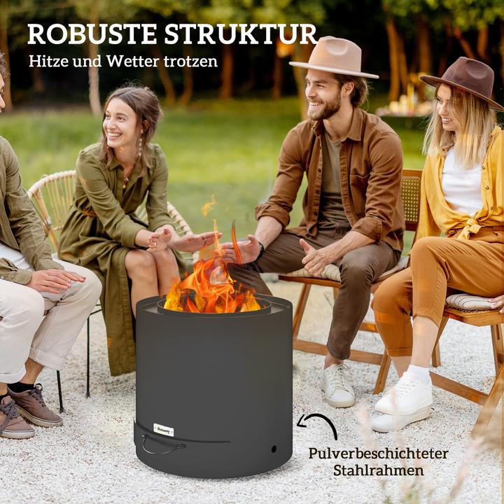 Immagine prodotto Outsunny Feuerschale Stahl Schwarz (45 cm)