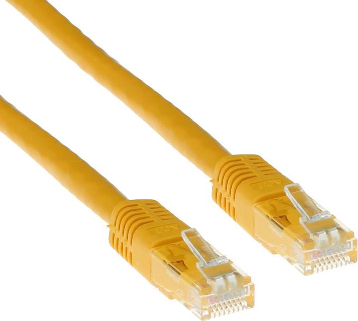 Actual product image Yellow 2 meter U/UTP CAT6 patch cable with RJ45 connectors. Cat6 u/utp yellow 2.00m (U/UTP, CAT6, 2 m)