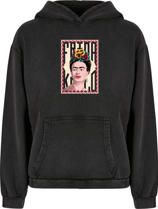 Produktbild Merchcode Ladies Frida Kahlo - Frame one Acid Washed Oversize Hoody - 178005 (M)