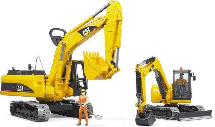 Immagine prodotto Bruder Mini escavatore Cat con operaio edile