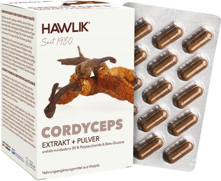 Produktbild Hawlik Cordyceps Extrakt + Pulver Kapsel (120 Stück, Kapseln, 109 g)