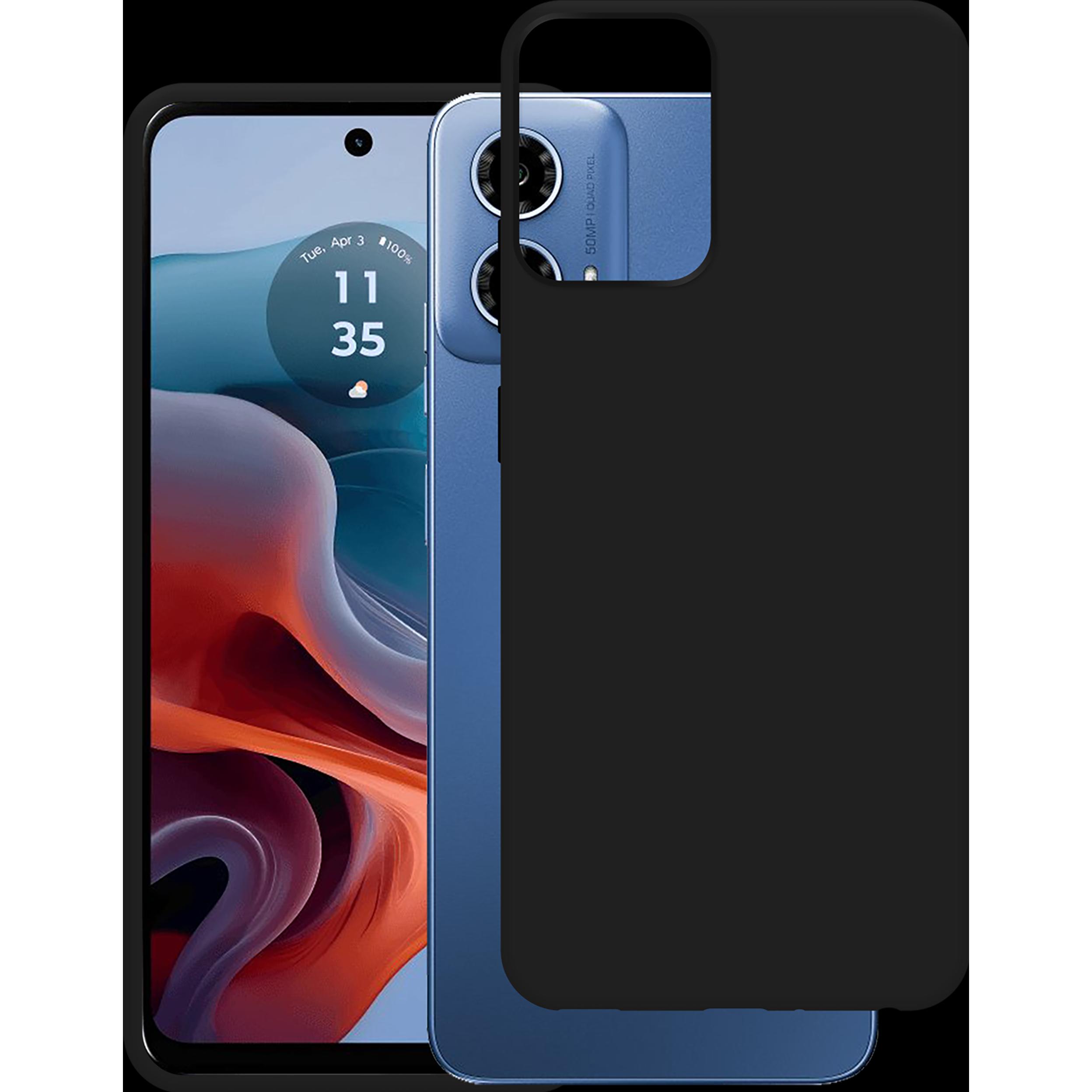 Cazy Silikon Hülle Kompatibel mit Motorola Moto G34 - Soft TPU Schutz - (Motorola Moto G34), Smartphone Hülle, Schwarz