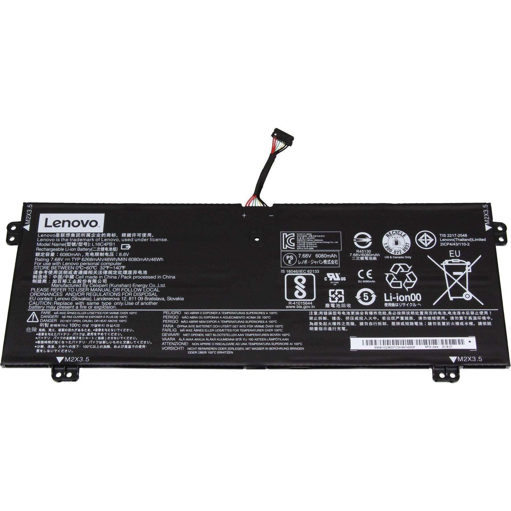 Lenovo 5B10W67264 (4 Zellen, 6268 mAh), Notebook Akku