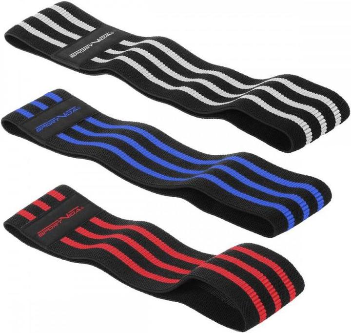 Image du produit Sportvida Fitness & Crossfit High Strength Tape Fabric Rubber Set (3 pcs) 32-36-40 * 8 cm Multip (0.40 m)