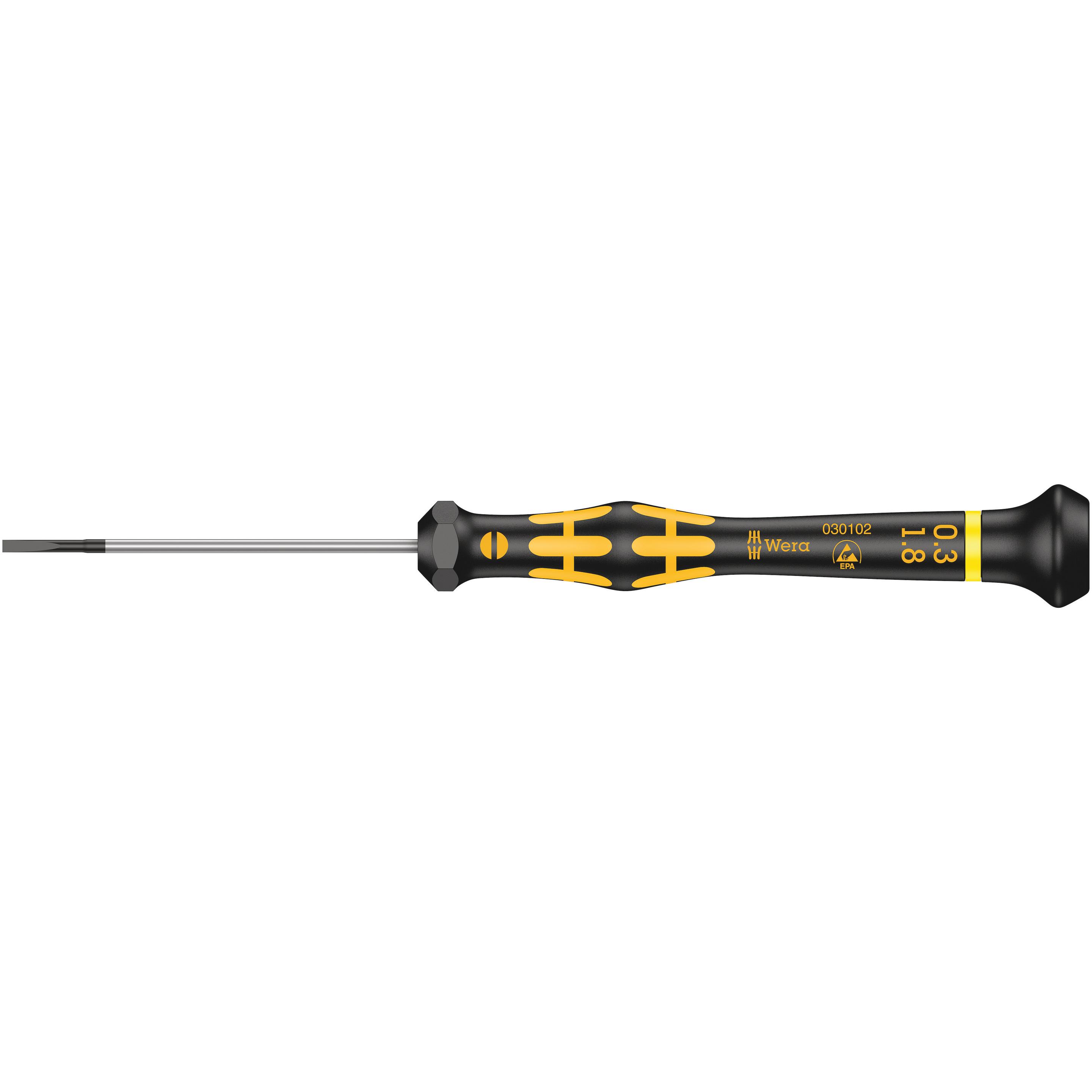 Wera, Schraubenzieher, 1578 A ESD Micro 0,30 x 1,8 x 60 mm (Schlitzschrauben)
