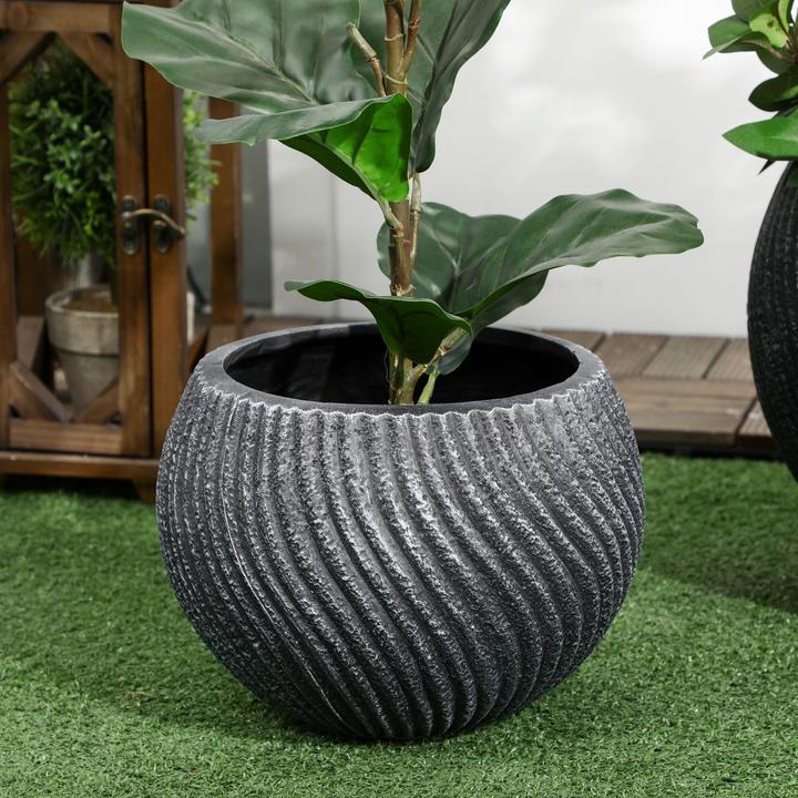Image du produit Outsunny Pots de fleurs avec trou de drainage (40 x 40 x 30 cm)
