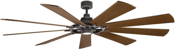 Elstead Lighting Gentry XL silent ceiling fan with LED light Ø216cm DC motor wood + remote control