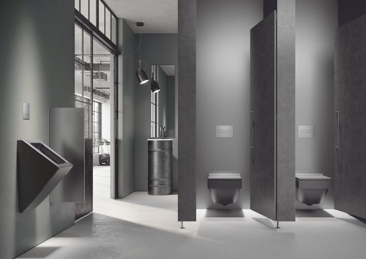 Actual product image TECE TECEsolid WC push plate for dual flush technology (chrome glossy)