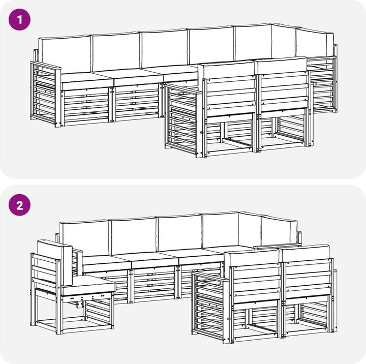 Produktbild vidaXL Outdoor-Sofa