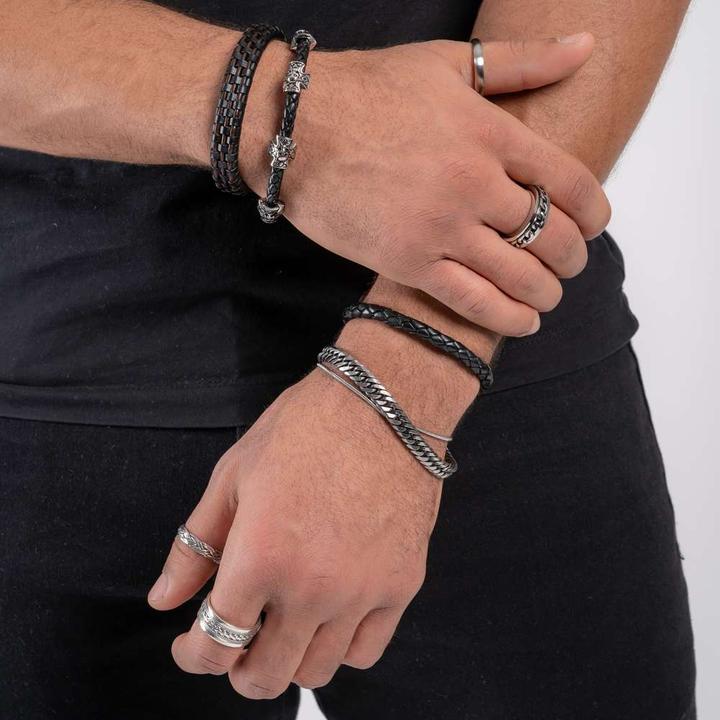 Produktbild Bijouteria Lederarmband (17 cm, Leder, Edelstahl)
