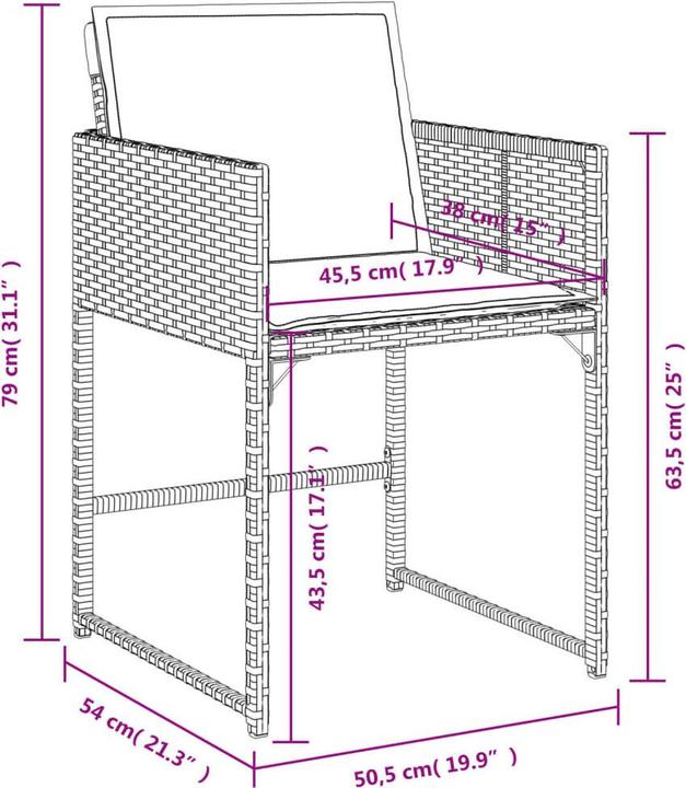 Produktbild vidaXL Garten Essgruppe