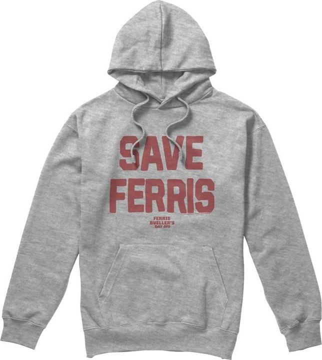 Immagine prodotto Ferris Bueller´s Day Off Ferris Bueller's Day Off Save Ferris Felpa con Cappuccio Uomo (XXL)
