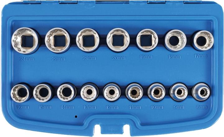 Actual product image BGS Socket spanner socket set (19 mm, 12 mm, 24 mm, 14 mm, 22 mm, 16 mm, 10 mm, 21 mm, 18 mm, 17 mm, 11 mm, 15 mm, 8 mm, 9 mm, 13 mm, 20 mm)