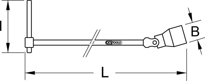 Image du produit KS Tools Clé articulée avec poignée en T XL, 6 pans, 17 mm. (17 mm)