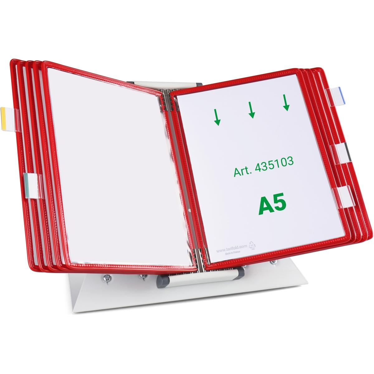 Tarifold, Informationsschild, Sichttafelsystem 435103 DIN A5 rot mit 10 St. Sichttafeln