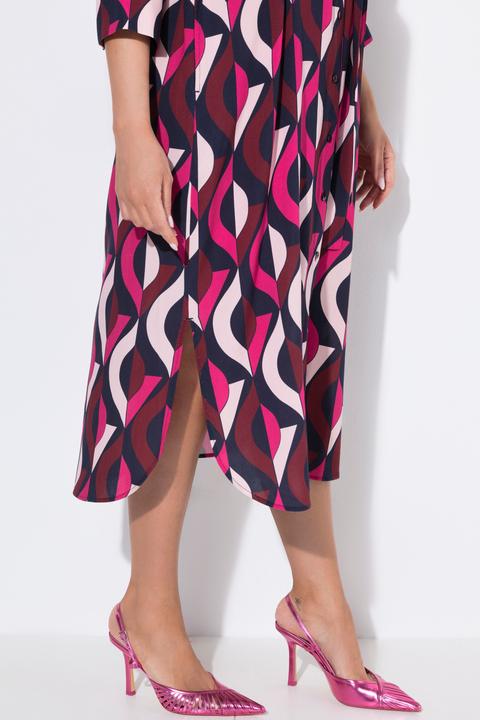 Actual product image Ulla Popken Ogee Print 3/4 Sleeve Dress (42, 44)