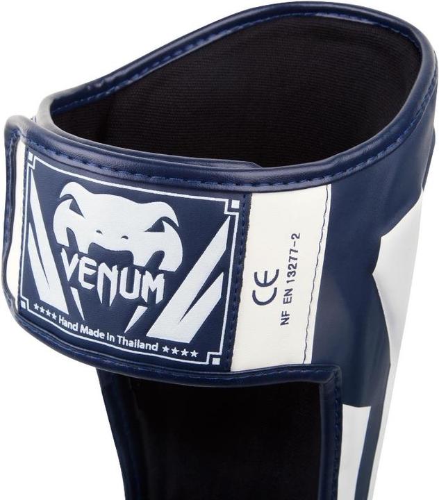 Actual product image Venum Elite Standup Shinguards - White/Navy Blue (XL)