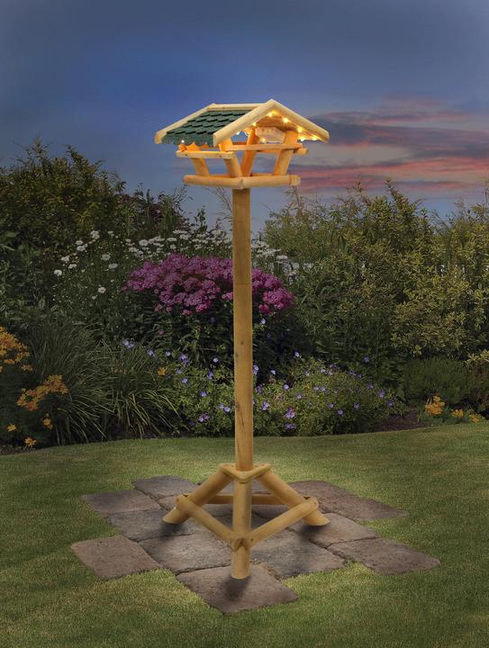 Image du produit Westerholt Mangeoire à oiseaux avec éclairage LED - en bois