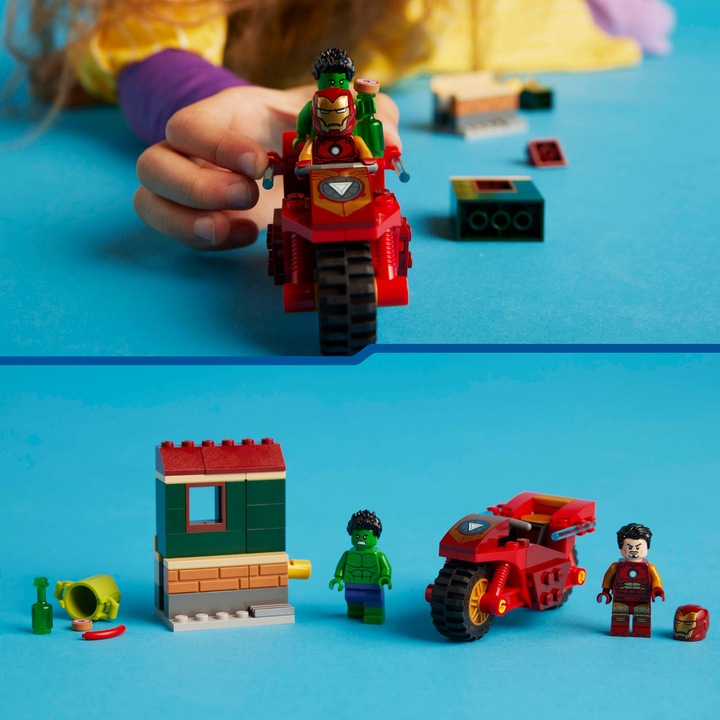 Immagine prodotto LEGO Iron Man con la moto e Hulk (76287, LEGO Marvel)