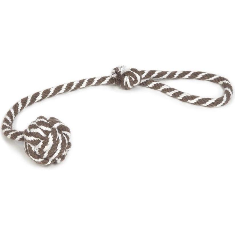 Beeztees Bz Ball Am Seil Braun Weiss 50 (Kauspielzeug), Hundespielzeug