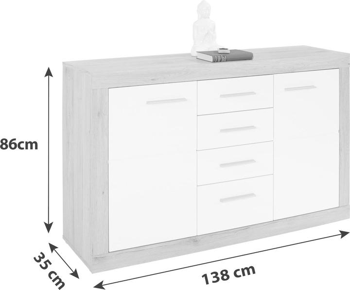 Image du produit Luca Bessoni Buffet (138 x 35 x 86 cm)