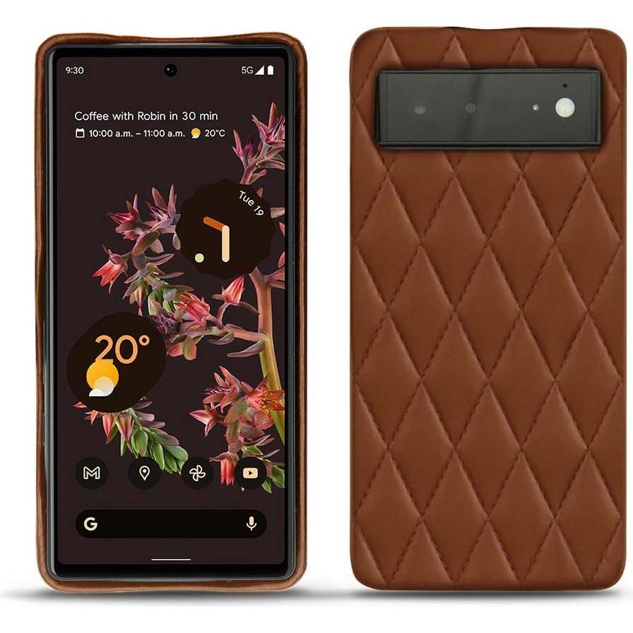 Noreve Lederschutzhülle (Google Pixel 6), Smartphone Hülle, Braun