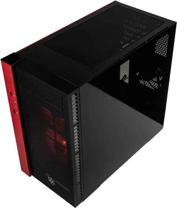 Produktbild Silverstone Tower SST-RL08BR-RGB schw./rot (Mini-DTX, Mini-ITX)