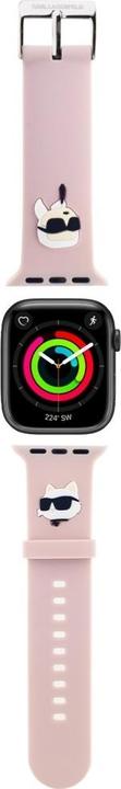 Produktbild Karl Lagerfeld Pasek KLAWLSLKCNP Apple Watch 42/44/45/49mm różowy/pink strap 3D Rubber Karl&Choupett (Kunststoff, Silikon)