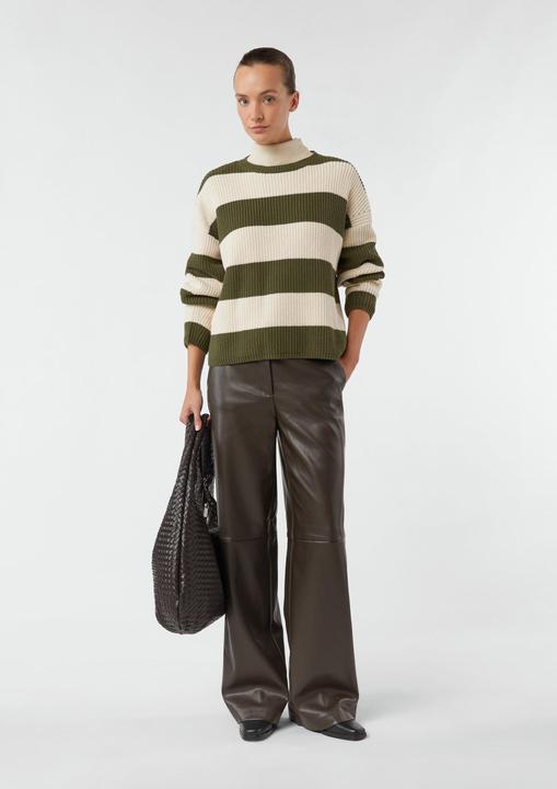 Produktbild Comma Strickpullover Ringelpullover aus Grobstrick mit dezenten Pailletten (M)