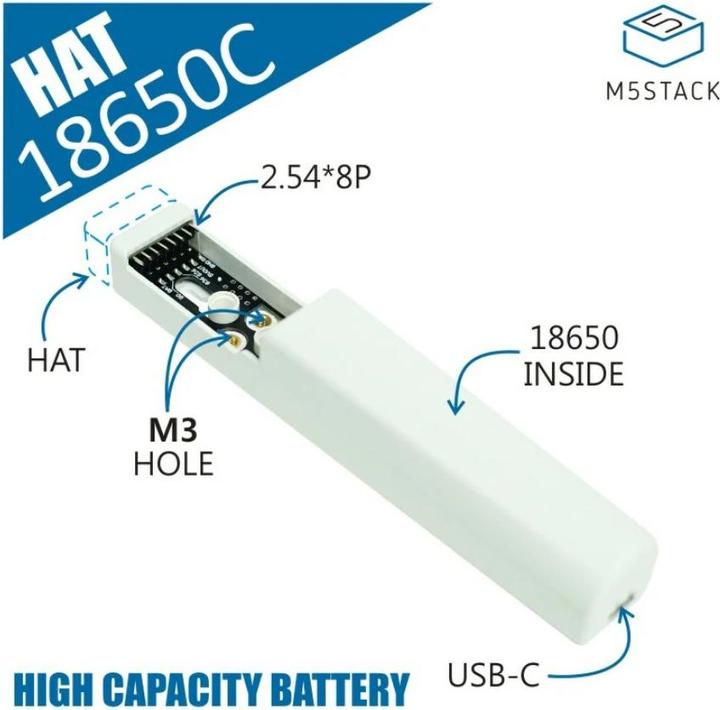 Actual product image M5Stack Battery 18650C to M5StickC