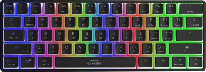 Produktbild Genesis THOR 660 RGB Gaming, RGB LED Backlight, US, Black, Wireless, Wireless Switch, Gateron Red Switch (Eng. Int., Kabelgebunden)