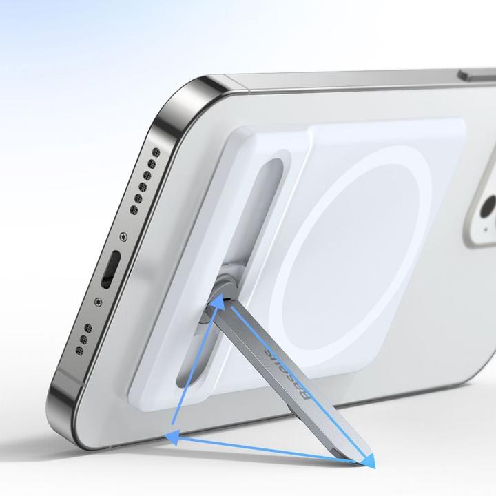 Produktbild Baseus Foldable Magnetic swivel stand holder for iPhone MagSafe (white)