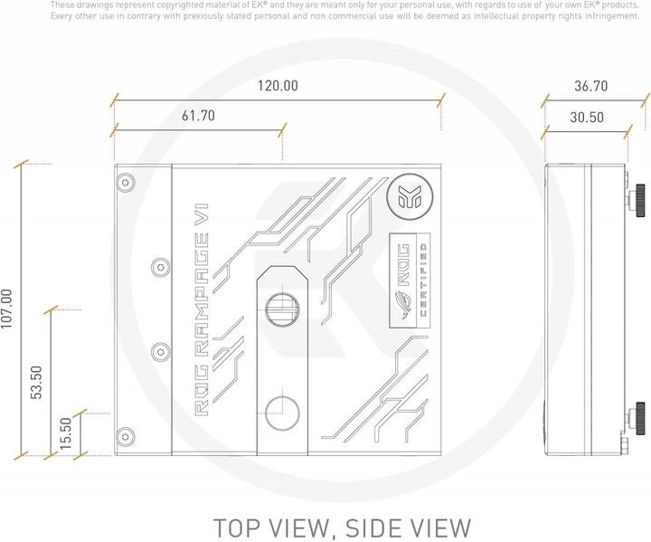 Produktbild EKWB EK-FB Asus ROG R6E RGB Monoblock - Acetal+Nickel