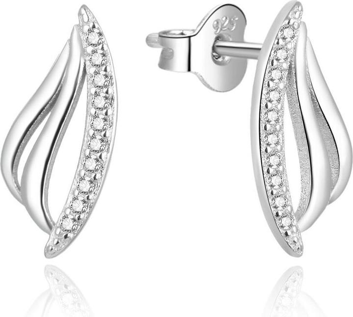 Beneto Charming silver earrings with zircons AGUP2304L